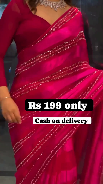 Designer Latest Pink Color Saree Collection