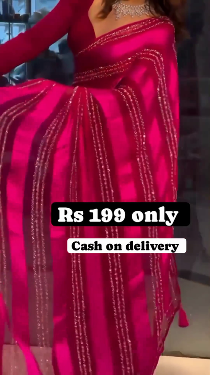 Designer Latest Pink Color Saree Collection