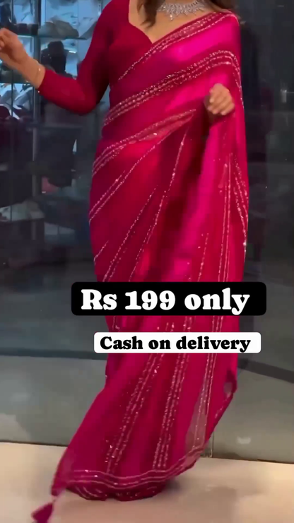 Designer Latest Pink Color Saree Collection