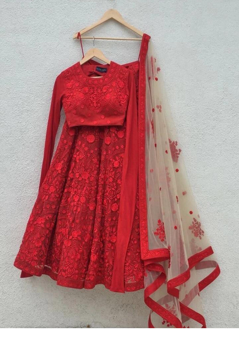 Extra Ordinary Red Colour Luxuriant Lehenga Choli