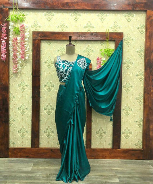 Beautiful Fabulous Extra Ordinary Coding Trendy Work Saree