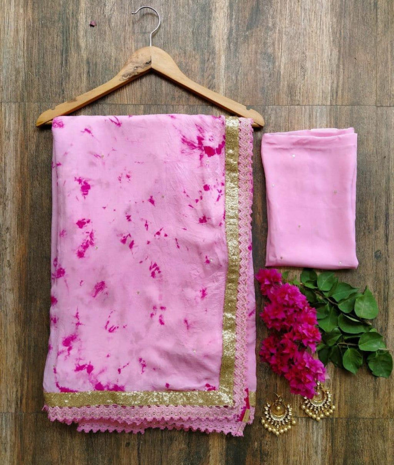 Extra Ordinary Pink Color Lycra Online Saree