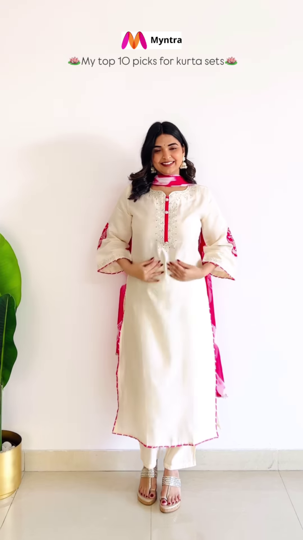 Elegant Yellow Embroidered Kurta Set with Dupatta – Festive & Ethnic Wear - Image 2