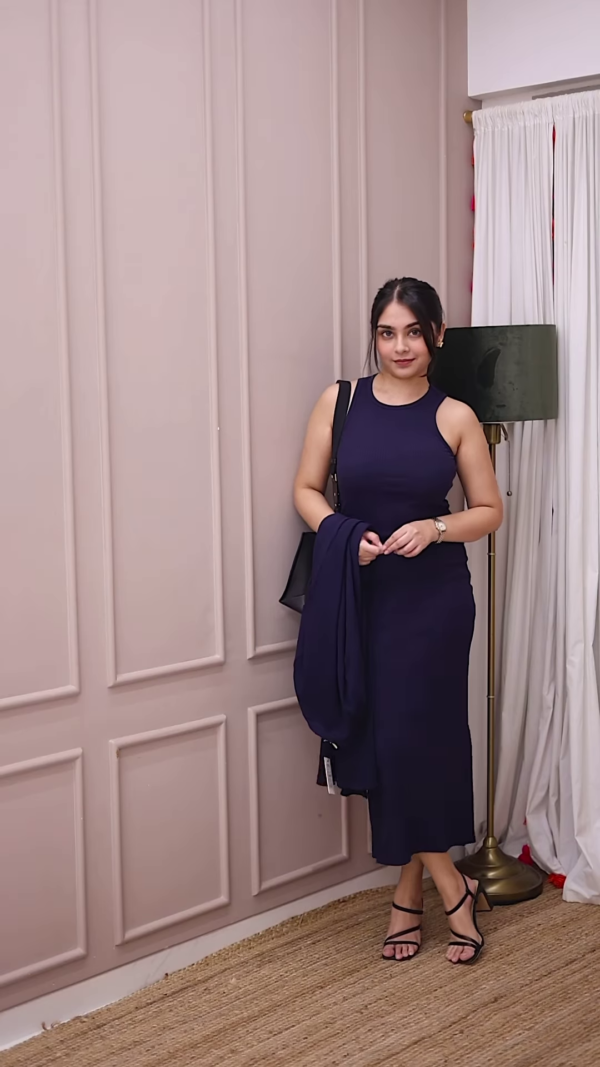 Elegant Maroon Shirt Dress with Belt – Chic & Versatile - Image 2