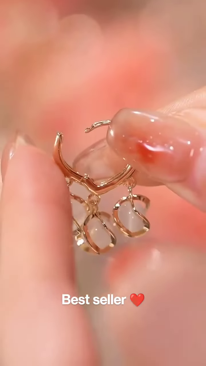 Delicate Petal Drop Earrings - Elegant Women's Floral-Inspired Jewelry - Image 3