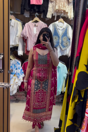 Elegant Floral Print Kurti Set with Dupatta - Women's Pastel Ethnic Wear