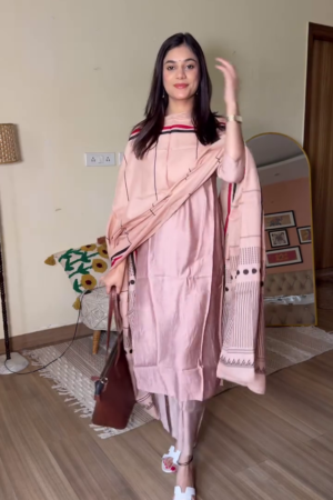 Blush Serenity Cotton Suit Set