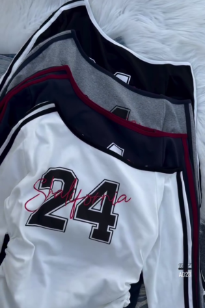 Women’s Long Sleeve Graphic Stripe Sports Top