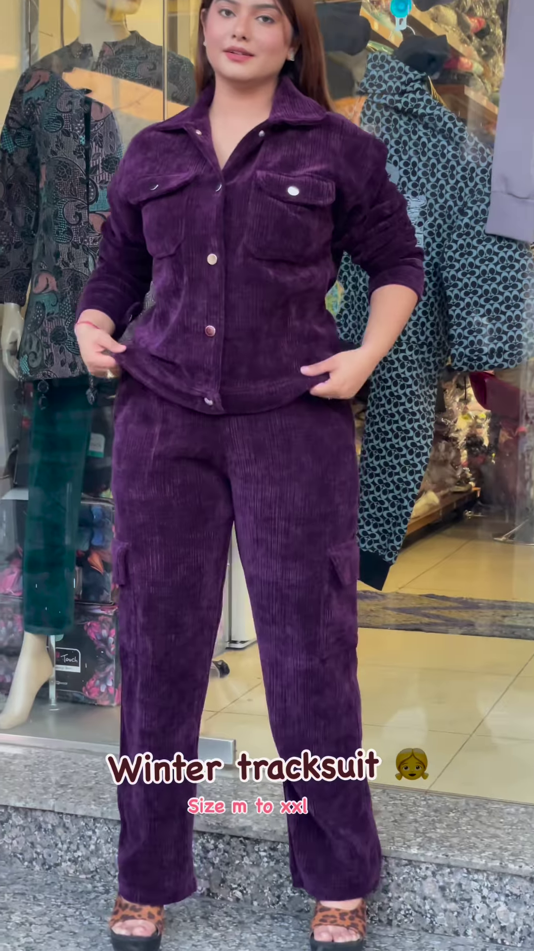 Corduroy Winter Tracksuit – Warm, Street‑Chic, and Comfort Ready 🧥� - Image 2