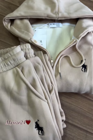 Zip-Up Hoodie & Jogger Co-ord Set 🔥 Available in Red, Beige & Brown