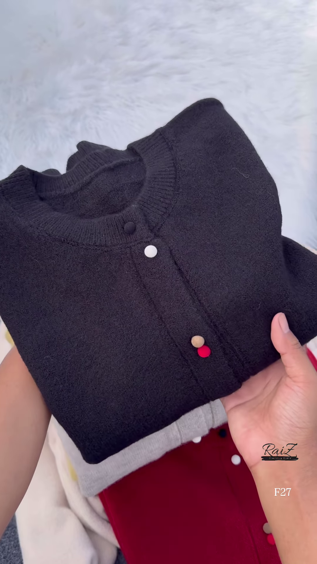 Colorful Buttoned Sweater Collection 🧶 Available in Red, Beige, Yellow, Gray & Black - Image 2