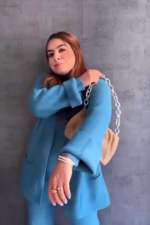 Blue Long-Sleeve Co-ord Set 💼 Elegant Minimalist Streetwear