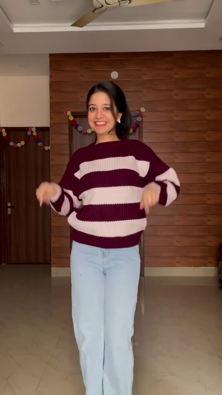 Graphic Knit Sweater Combos ๐งถ Paired with Light Blue Jeans โ Heart, Flame & Stripe Variants - Image 4