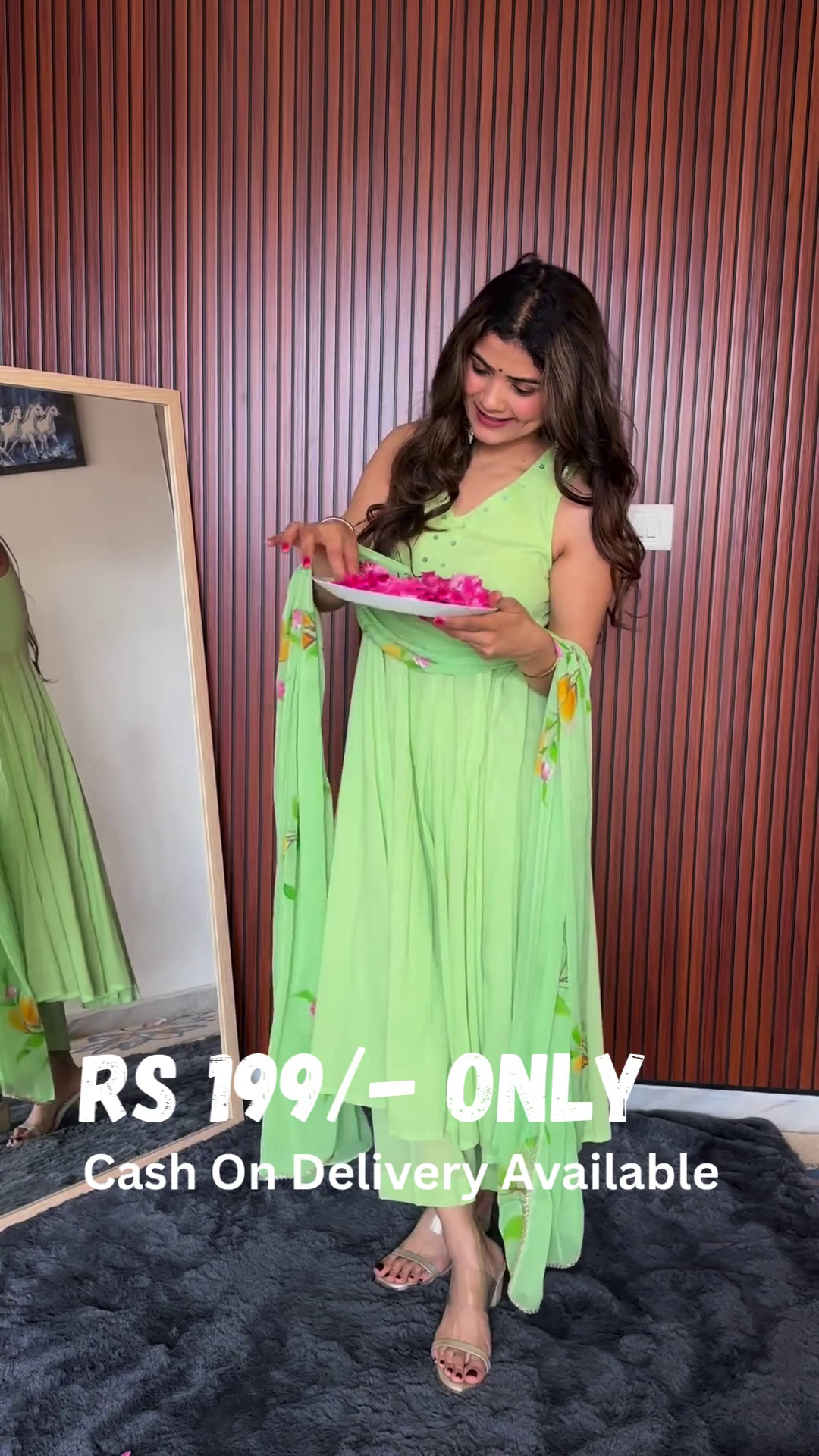 Floral Bliss Anarkali Dress – Grace in Every Step - Image 2